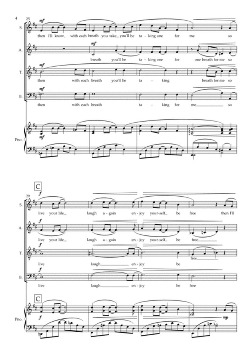 "As I Sit In Heaven" for SATB choir with piano accompaniment image number null