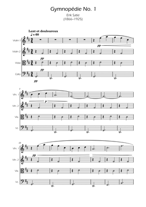 Gymnopedie No. 1 - String Quartet