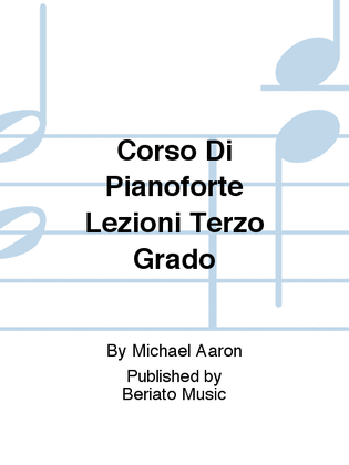 Book cover for Corso Di Pianoforte Lezioni Terzo Grado