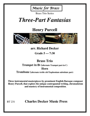 Book cover for Three-Part Fantasias for Brass Trio