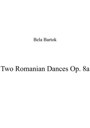 Book cover for Two Romanian Dances Op. 8a