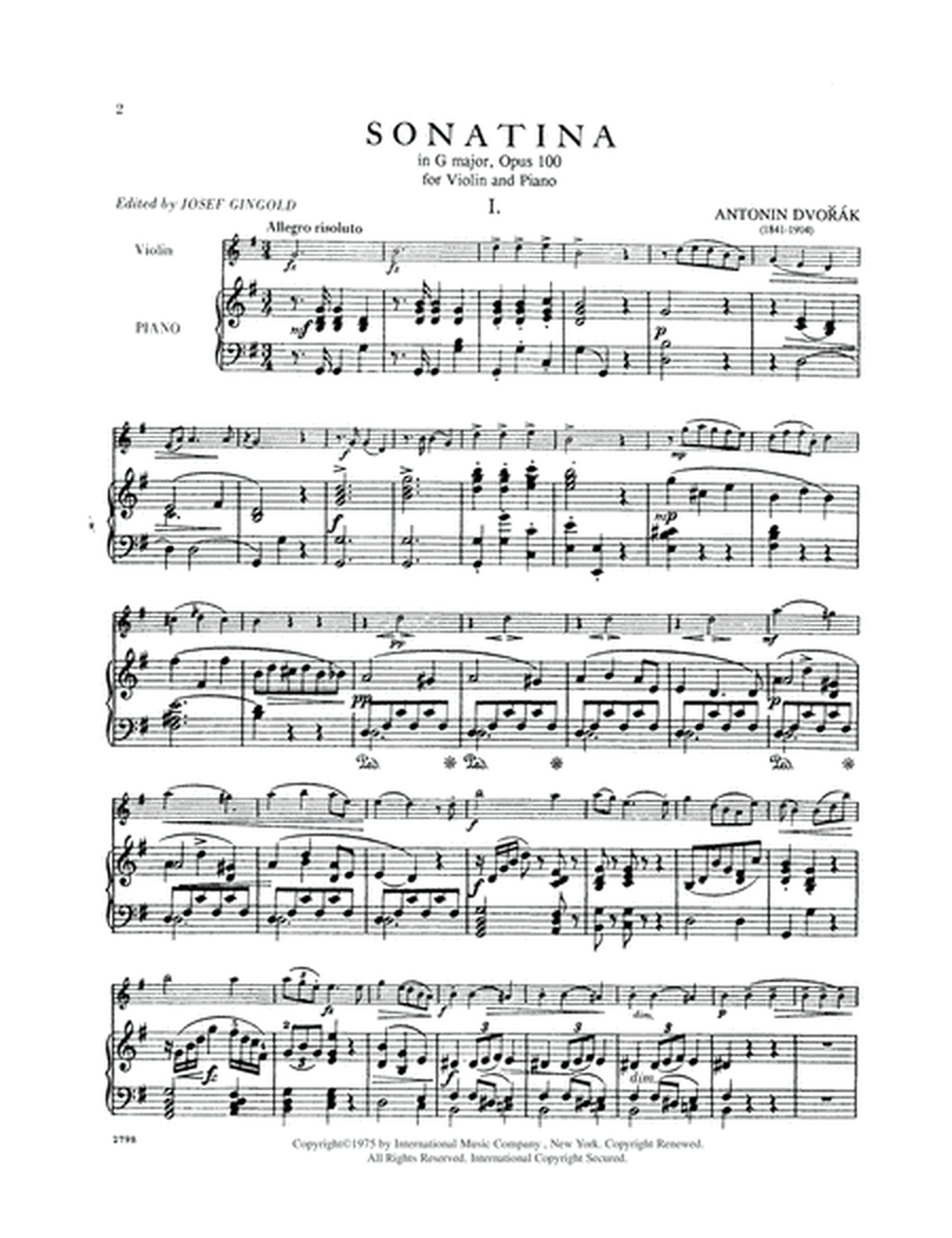 Sonatina In G Major, Opus 100