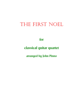 Book cover for The First Noel (classical guitar quartet)