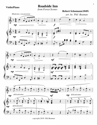 Book cover for Roadside Inn - Schumann- Violin-Piano