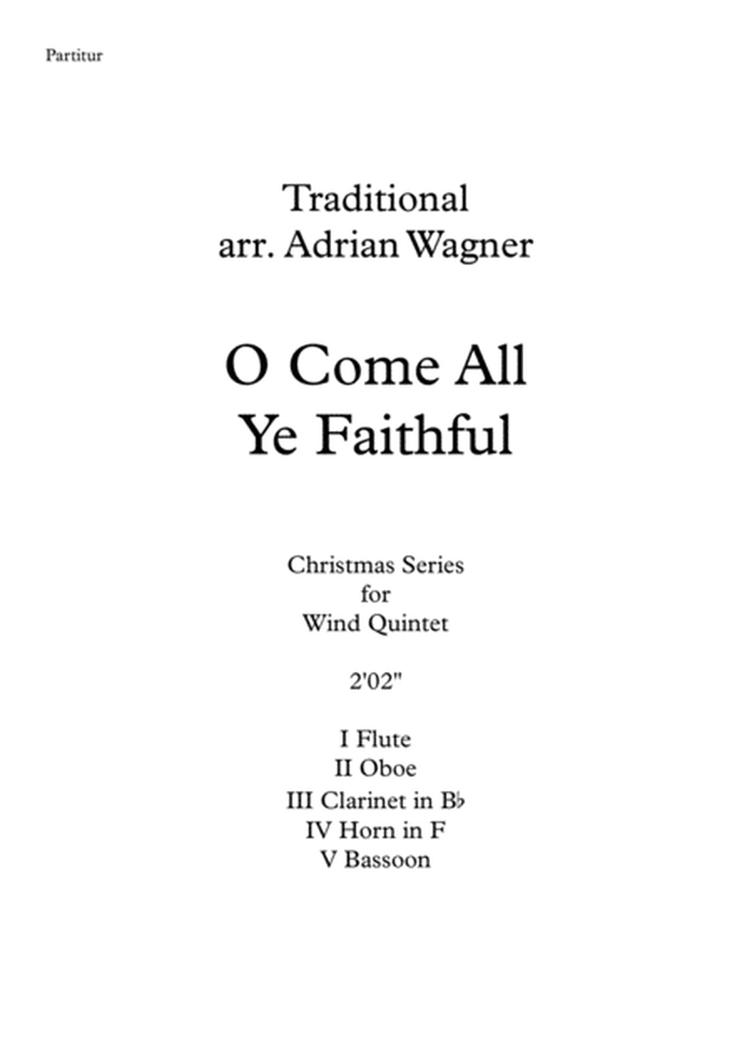 "O Come All Ye Faithful" Wind Quintet arr. Adrian Wagner image number null