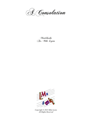 Book cover for Brass Quintet - Mendelssohn - A Consolation