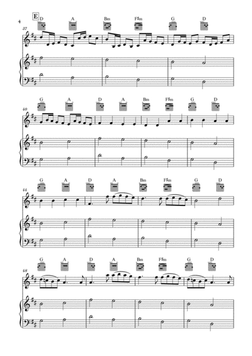 Canon in D for Violin and Very Easy Piano and Guitar Chords