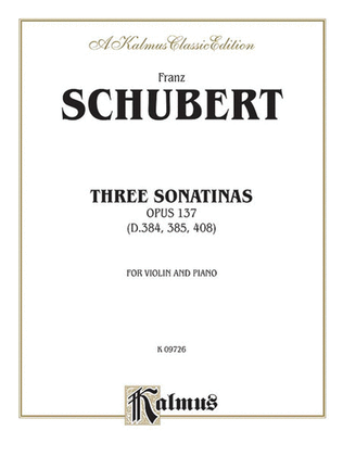 Book cover for Three Sonatas, Op. 137