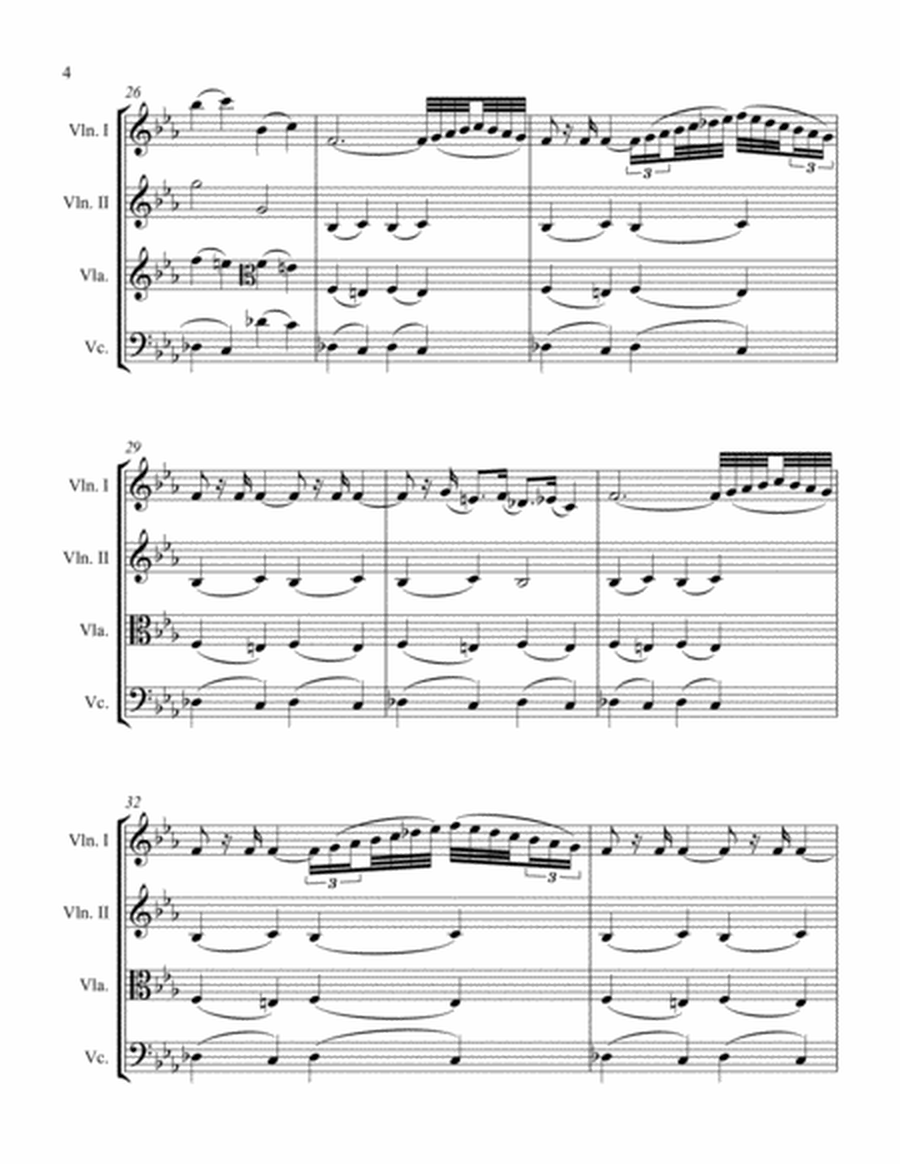 Ballade by Nick Lacanski String Quartet - Digital Sheet Music