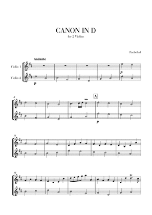 Book cover for Canon in D for 2 Violins