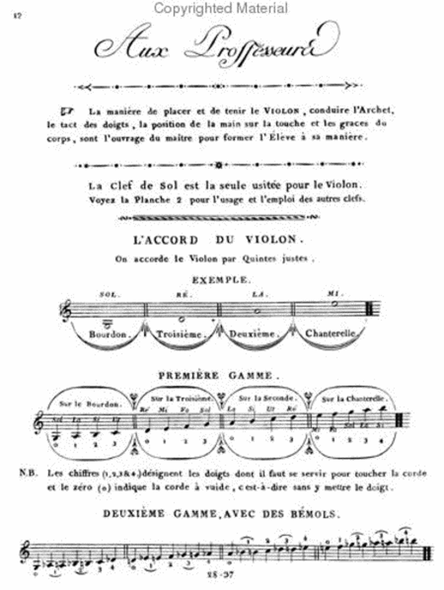 Methods & Treatises Violin - 4 volumes - France 1600-1800