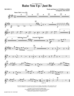 Book cover for Raise You Up/Just Be (from Kinky Boots) (arr. Mac Huff) - Trumpet 2