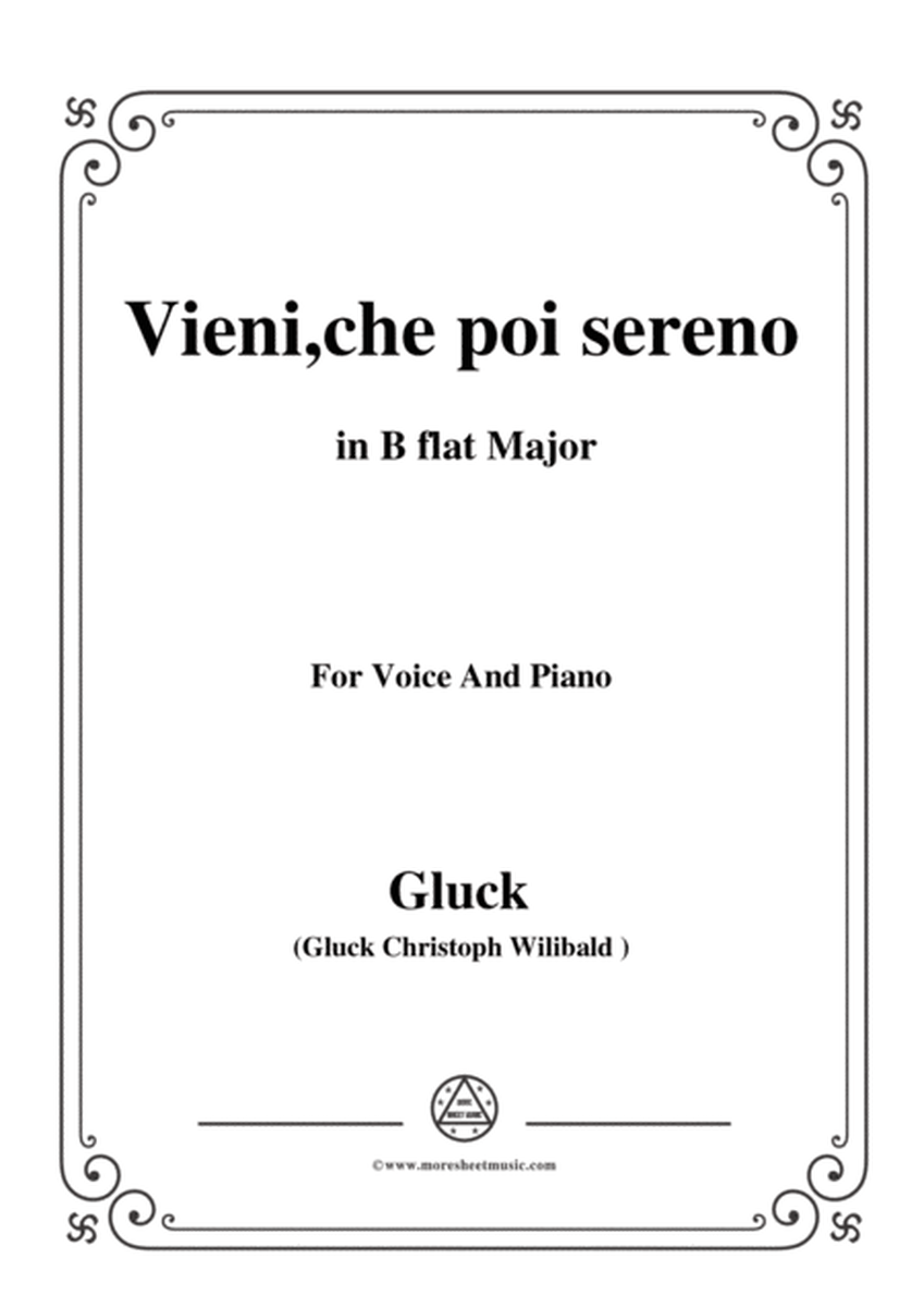 Gluck-Vieni,che poi sereno,from 'La Semiramide riconosciuta',in B flat Major,for Voice and Piano image number null