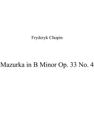 Book cover for Mazurka in B Minor Op. 33 No. 4