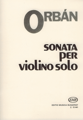 Book cover for Sonata per violino solo