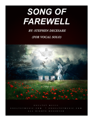 Book cover for Song Of Farewell (for Vocal Solo)