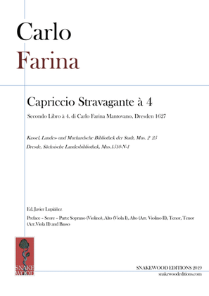 Carlo Farina – Capriccio Stravagante (Score and parts, PDF)