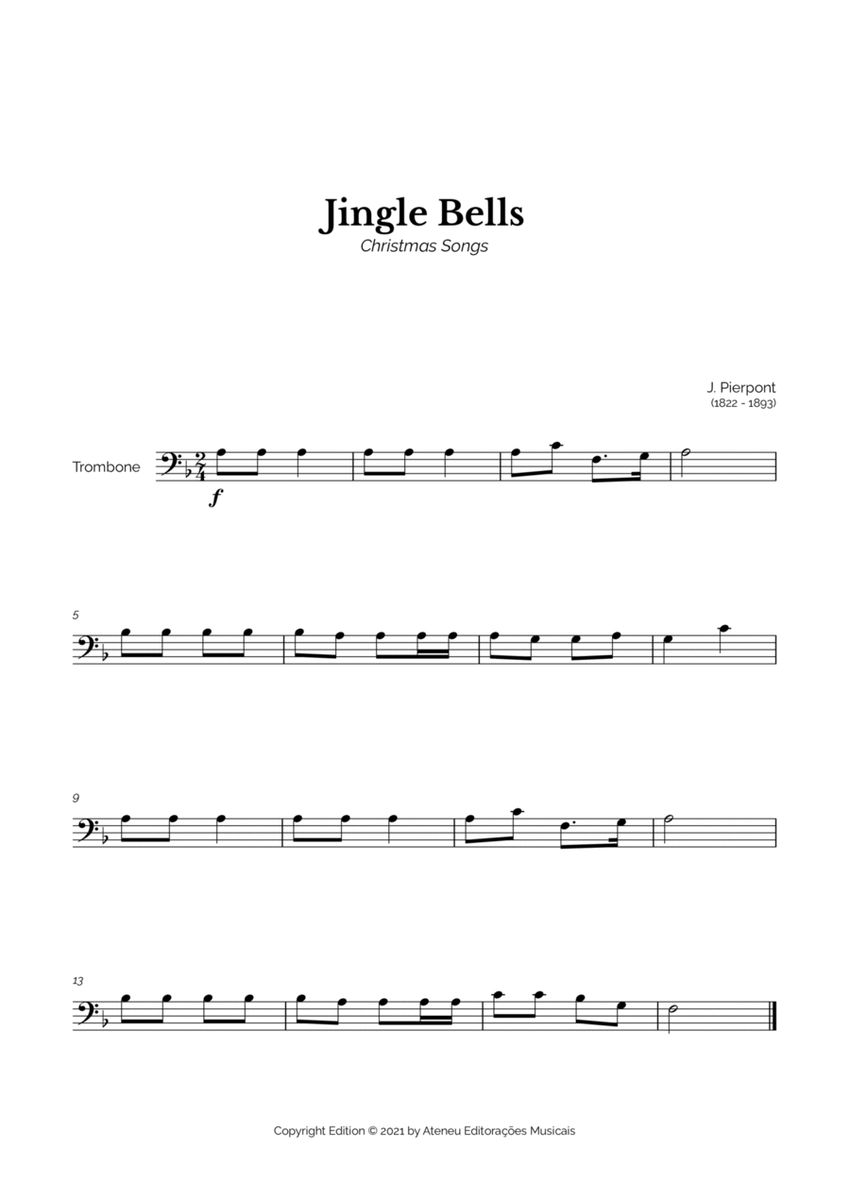 Jingle Bells for Easy Trombone Solo image number null