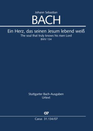 Book cover for The soul that truly knows his risen Lord (Ein Herz, das seinen Jesum lebend weiss)