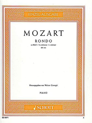 Book cover for Rondo in A Minor, KV 511