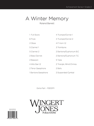 A Winter Memory - Full Score