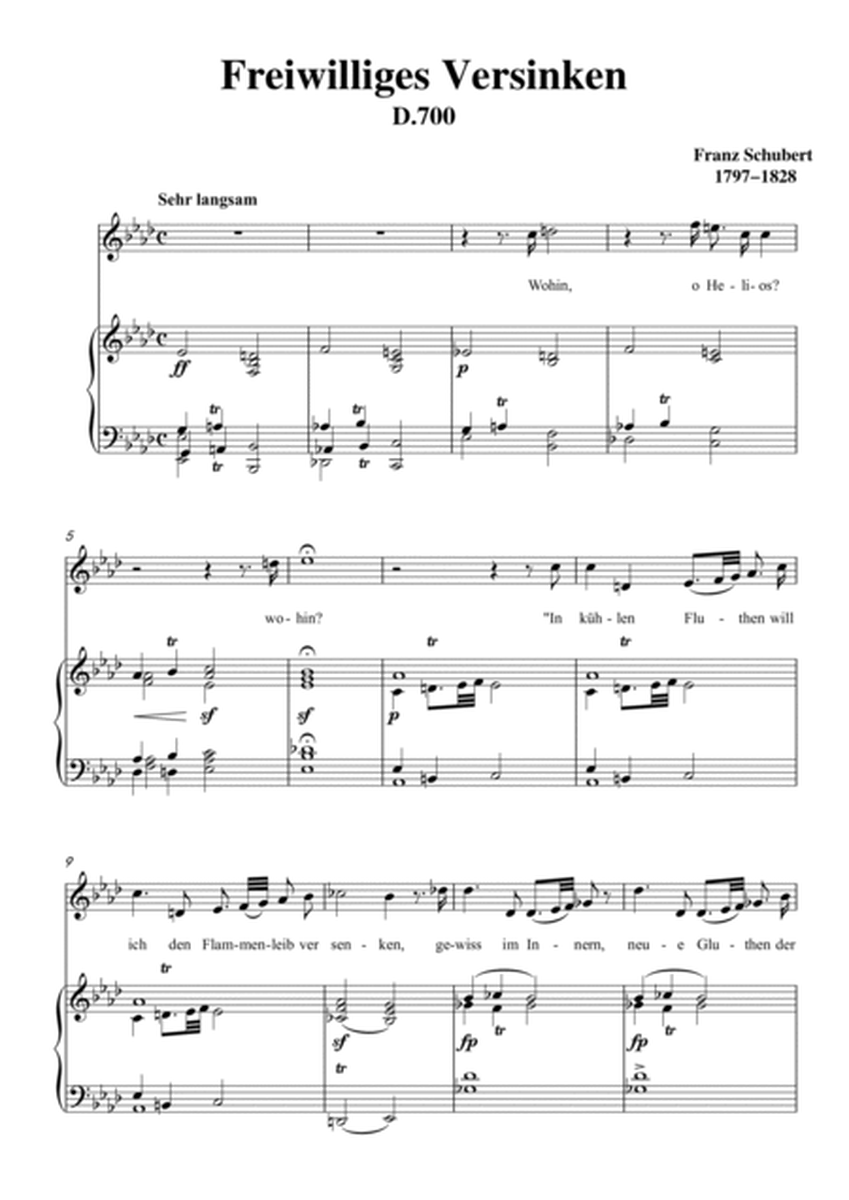 Schubert-Freiwilliges Versinken(Voluntary Oblivion),D.700 in f minor,for Vocal and Pno