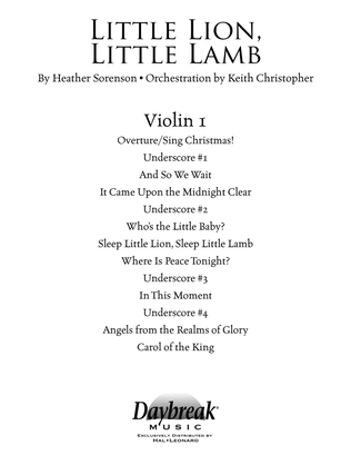 Book cover for Little Lion, Little Lamb - Violin 1