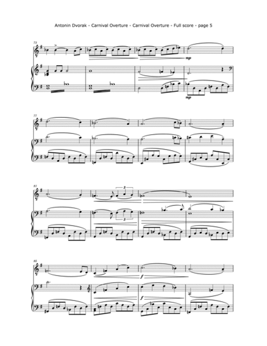 Dvorak, A. - Carnival Overture, Arranged for Viola and Piano image number null