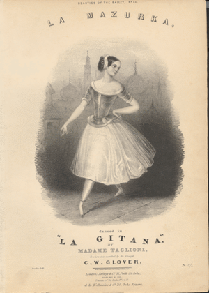 Book cover for Beauties of the Ballet. La Mazurka