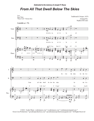 From All That Dwell Below The Skies (Duet for Tenor and Bass solo)