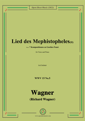 Book cover for R. Wagner-Lied des Mephistopheles(II),in d minor,WWV 15 No.5