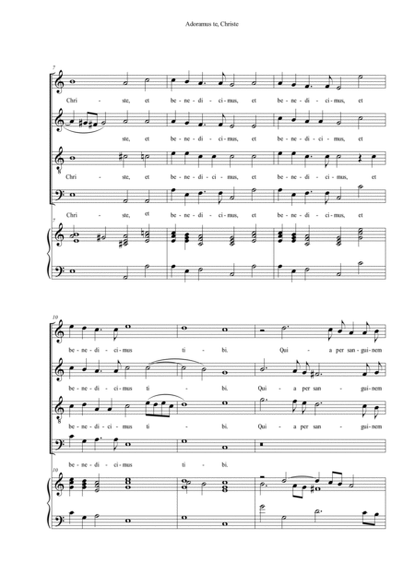 Adoramus te, Christe (SATB) image number null