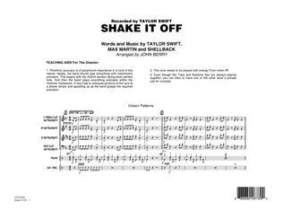 Book cover for Shake It Off - Conductor Score (Full Score)