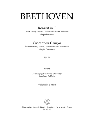 Book cover for Concerto for Piano, Violin, Violoncello and Orchestra C major op. 56 'Triple Concerto'