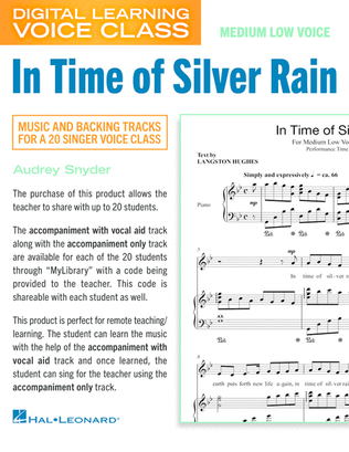 Book cover for In Time Of Silver Rain (Medium Low Voice) (includes Audio)