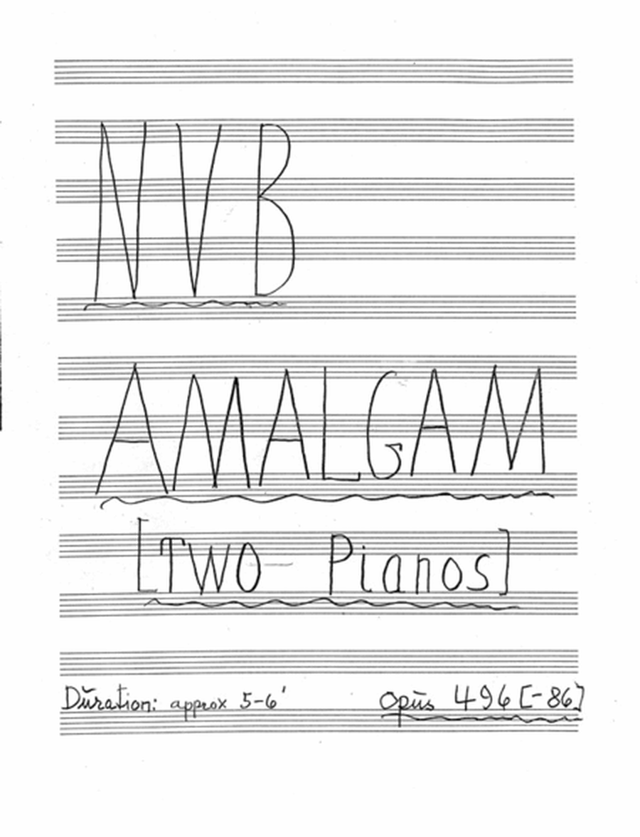 Amalgam Op. 496 For 2 Pianos