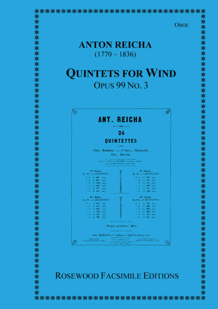 Anton Reicha : Wind Quintet, Op. 99, No. 3