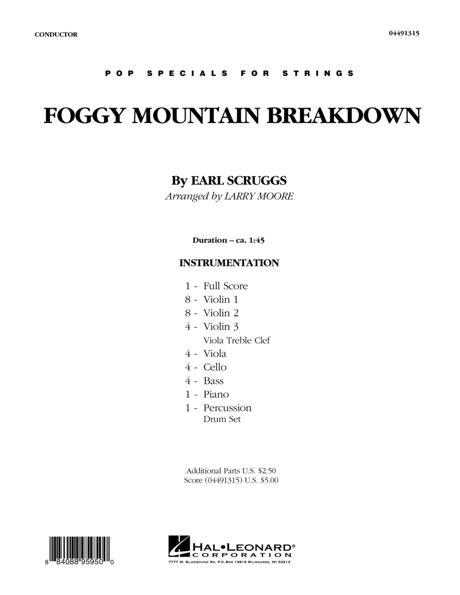 Foggy Mountain Breakdown - Conductor Score (Full Score)