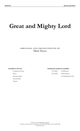Book cover for Great and Mighty Lord - Rhythm Score and Parts