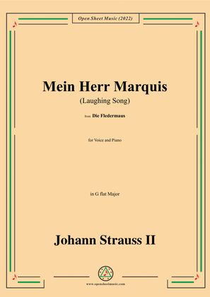 Book cover for Johann Strauss II-Mein Herr Marquis(Laughing Song),in G flat Major