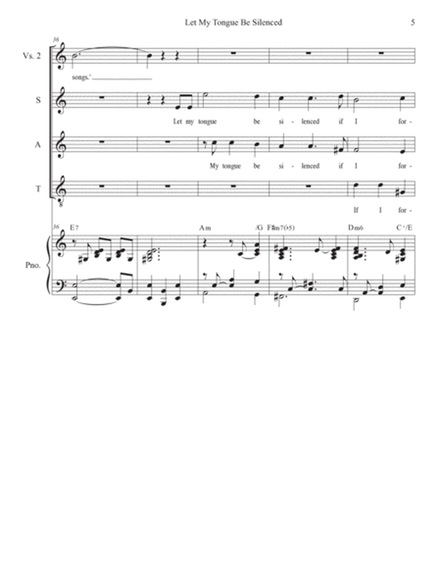 Let My Tongue Be Silenced (SATB) image number null