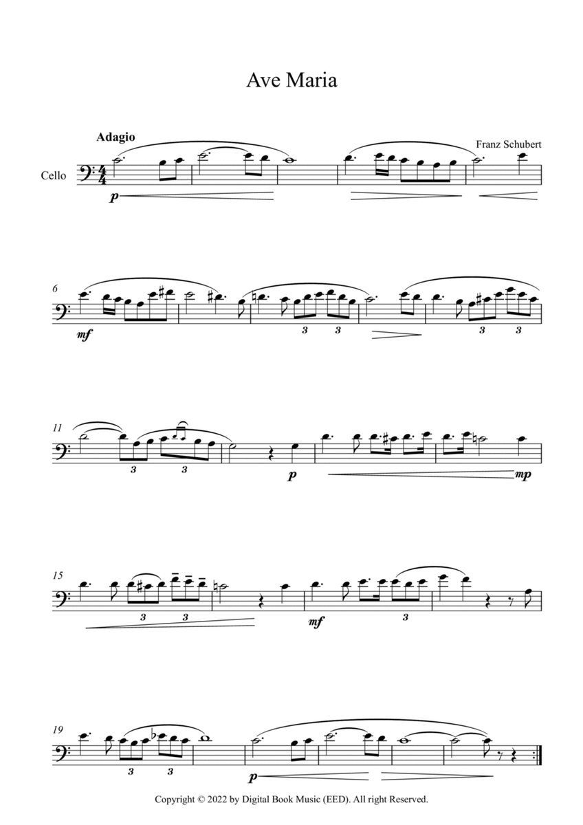Ave Maria - Franz Schubert (Cello)