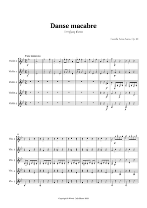 Book cover for Danse Macabre by Camille Saint-Saens for Violin Quintet
