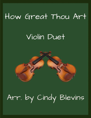 Book cover for How Great Thou Art, for Violin Duet