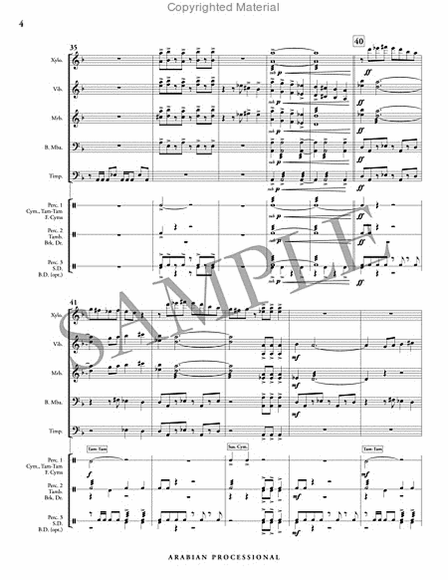 Arabian Processional (score only) image number null