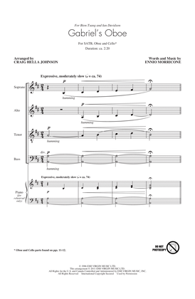 Book cover for Gabriel's Oboe (from The Mission) (arr. Craig Hella Johnson)