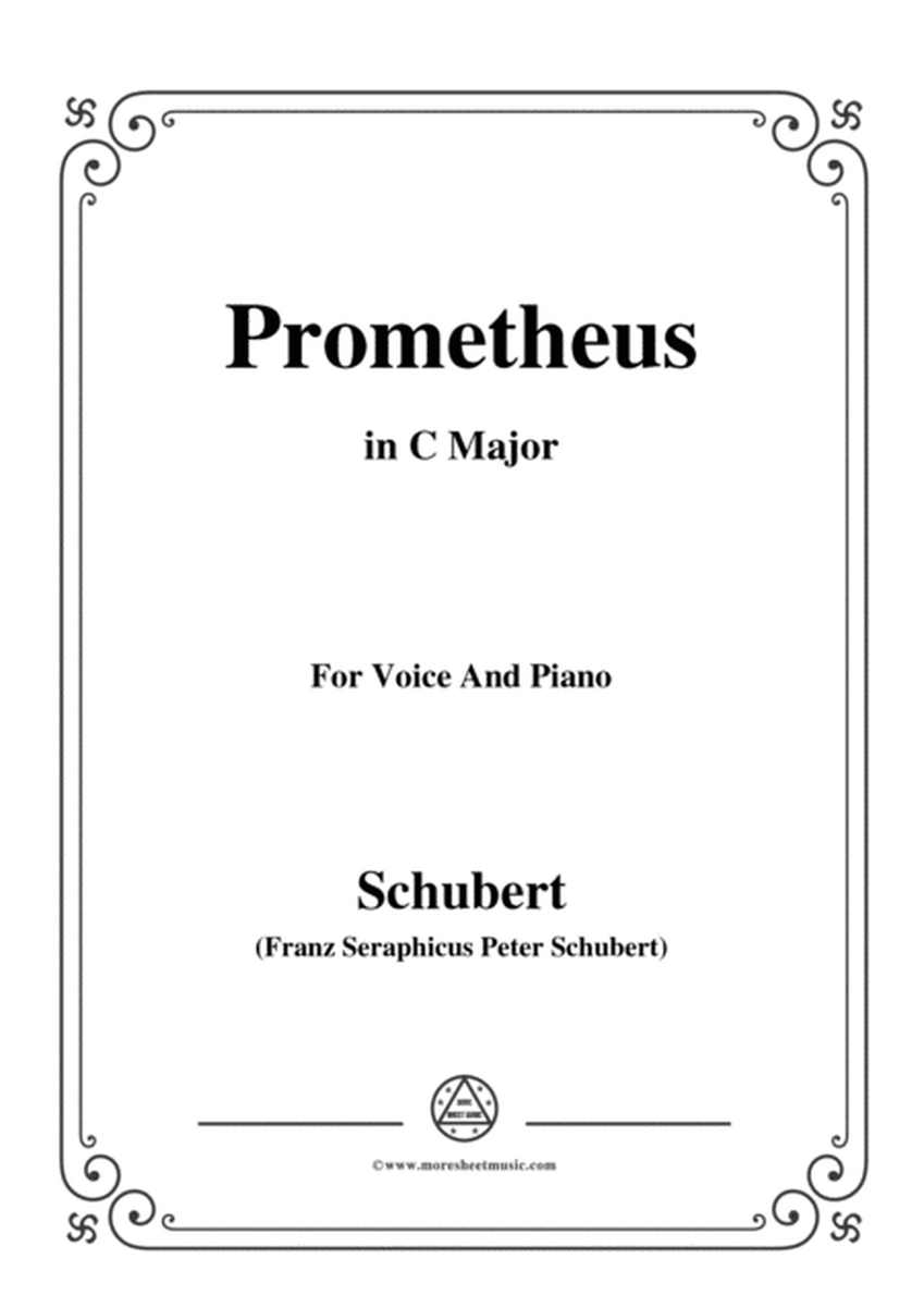Schubert-Prometheus,in C Major,for Voice and Piano image number null