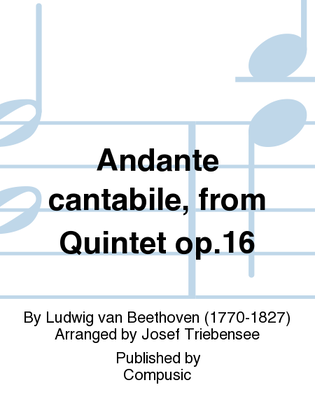 Book cover for Andante cantabile, from Quintet op.16