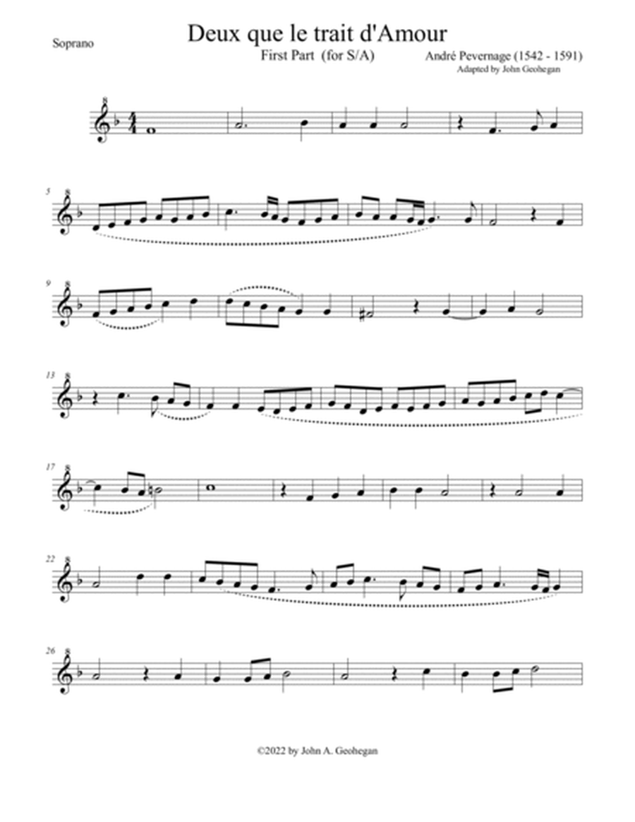 Two Renaissance Chansons for Recorder Duets image number null