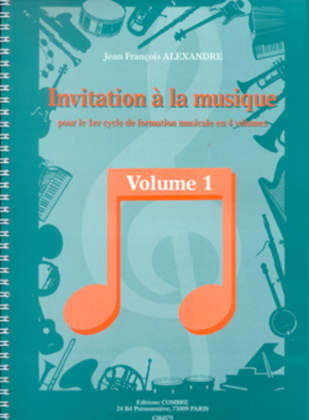 Book cover for Invitation a la musique - Volume 1